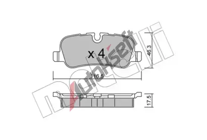 METELLI Sada brzdovch destiek MT 22-0694-0, 22-0694-0