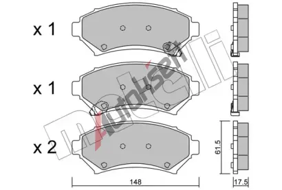 METELLI Sada brzdovch destiek MT 22-0696-0, 22-0696-0
