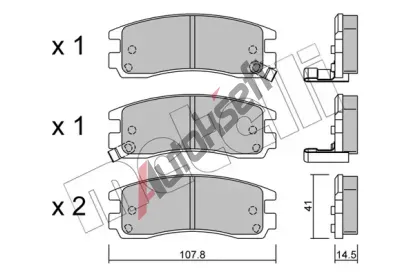 METELLI Sada brzdovch destiek MT 22-0697-0, 22-0697-0
