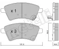 METELLI Sada brzdovch destiek ‐ MT 22-0702-0
