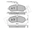 METELLI Sada brzdovch destiek ‐ MT 22-0707-0