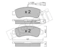 METELLI Sada brzdovch destiek ‐ MT 22-0710-1