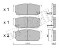 METELLI Sada brzdovch destiek ‐ MT 22-0727-0