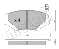 Sada brzdovch destiek METELLI ‐ MT 22-0732-0
