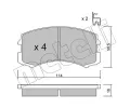 Sada brzdovch destiek METELLI ‐ MT 22-0736-0