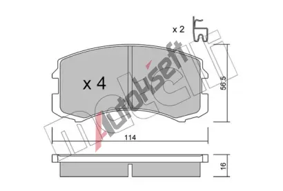 METELLI Sada brzdovch destiek MT 22-0736-0, 22-0736-0