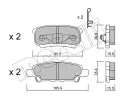 METELLI Sada brzdovch destiek ‐ MT 22-0737-0