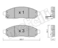 METELLI Sada brzdovch destiek ‐ MT 22-0743-0