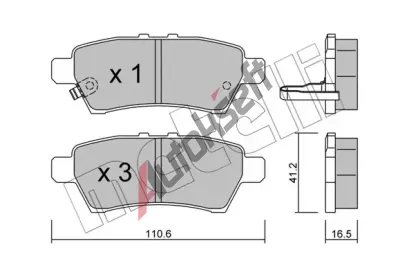 METELLI Sada brzdov�ch desti�ek MT 22-0744-0, 22-0744-0