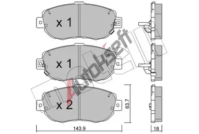 METELLI Sada brzdovch destiek MT 22-0756-0, 22-0756-0