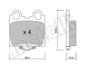 METELLI Sada brzdovch destiek ‐ MT 22-0758-0