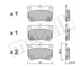 METELLI Sada brzdovch destiek ‐ MT 22-0761-0