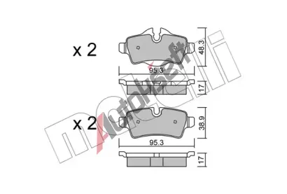 METELLI Sada brzdovch destiek MT 22-0769-0, 22-0769-0