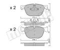 METELLI Sada brzdovch destiek ‐ MT 22-0770-0