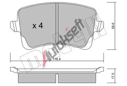 METELLI Sada brzdovch destiek MT 22-0776-0, 22-0776-0