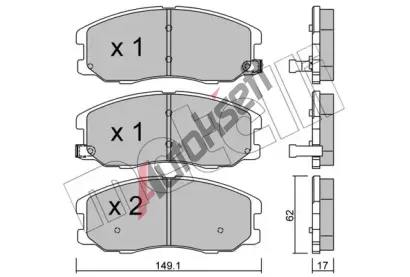 METELLI Sada brzdovch destiek MT 22-0778-0, 22-0778-0
