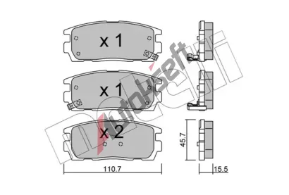 METELLI Sada brzdovch destiek MT 22-0779-0, 22-0779-0