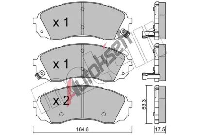 METELLI Sada brzdovch destiek MT 22-0785-0, 22-0785-0