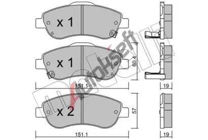 METELLI Sada brzdových destiček MT 22-0789-0, 22-0789-0 METELLI Sada brzdových destiček MT 22-0789-0, 22-0789-0