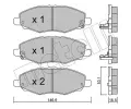 Sada brzdovch destiek METELLI ‐ MT 22-0798-0