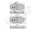 METELLI Sada brzdovch destiek ‐ MT 22-0799-0