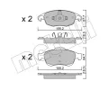 METELLI Sada brzdovch destiek ‐ MT 22-0800-0