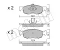 METELLI Sada brzdovch destiek ‐ MT 22-0802-0