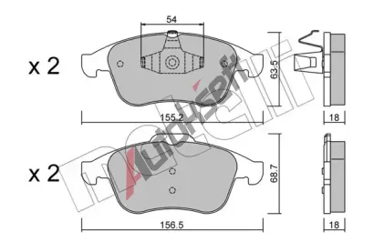 METELLI Sada brzdovch destiek MT 22-0803-0, 22-0803-0
