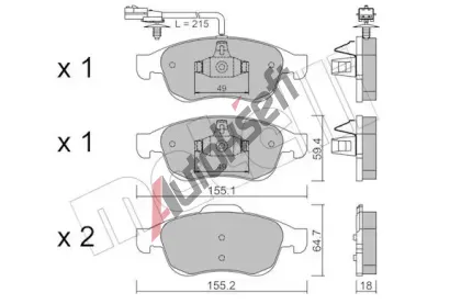 METELLI Sada brzdovch destiek MT 22-0817-3, 22-0817-3