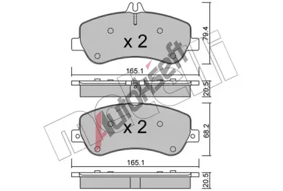 METELLI Sada brzdovch destiek MT 22-0825-0, 22-0825-0