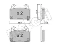 Sada brzdovch destiek METELLI ‐ MT 22-0826-0
