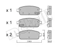 METELLI Sada brzdovch destiek ‐ MT 22-0840-0