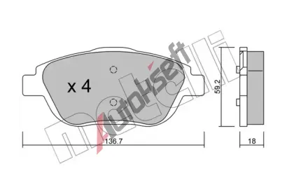 METELLI Sada brzdovch destiek MT 22-0852-0, 22-0852-0