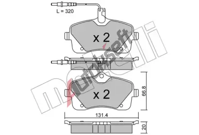 METELLI Sada brzdov�ch desti�ek MT 22-0853-0, 22-0853-0