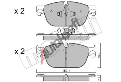 METELLI Sada brzdovch destiek MT 22-0854-0, 22-0854-0