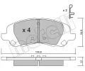 METELLI Sada brzdovch destiek ‐ MT 22-0861-0