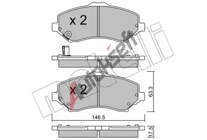 METELLI Sada brzdovch destiek MT 22-0862-0, 22-0862-0