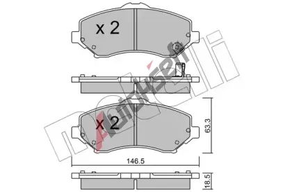 METELLI Sada brzdovch destiek MT 22-0862-1, 22-0862-1