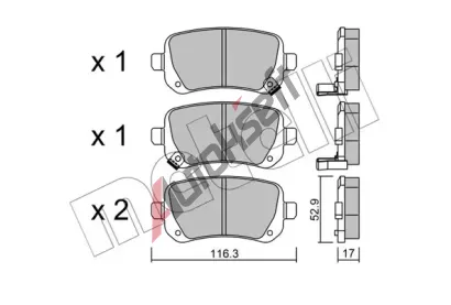 METELLI Sada brzdovch destiek MT 22-0864-0, 22-0864-0