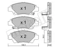 METELLI Sada brzdovch destiek ‐ MT 22-0865-0