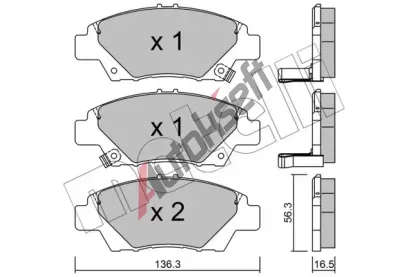 METELLI Sada brzdovch destiek MT 22-0865-0, 22-0865-0