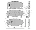 METELLI Sada brzdovch destiek ‐ MT 22-0867-0
