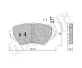 METELLI Sada brzdovch destiek ‐ MT 22-0870-0
