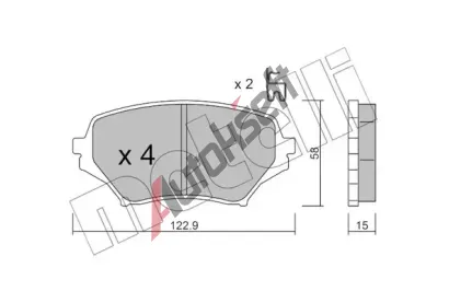 METELLI Sada brzdovch destiek MT 22-0870-0, 22-0870-0