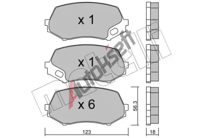 METELLI Sada brzdovch destiek MT 22-0874-0, 22-0874-0