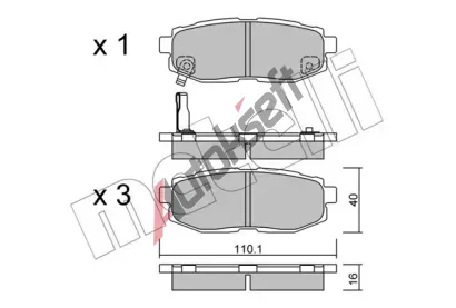 METELLI Sada brzdovch destiek MT 22-0875-0, 22-0875-0