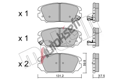 METELLI Sada brzdovch destiek MT 22-0885-0, 22-0885-0