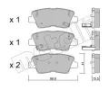 METELLI Sada brzdovch destiek ‐ MT 22-0886-0
