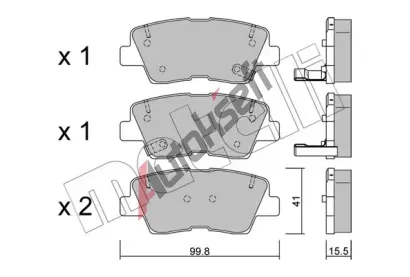 METELLI Sada brzdovch destiek MT 22-0886-0, 22-0886-0
