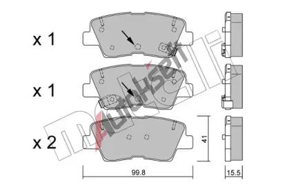 METELLI Sada brzdovch destiek MT 22-0886-1, 22-0886-1